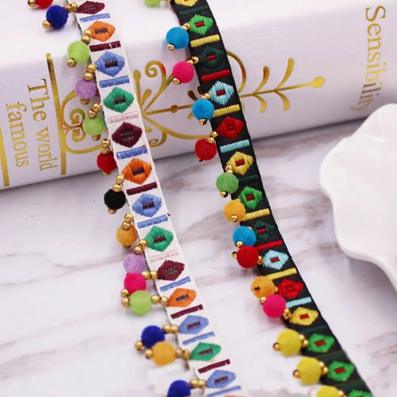 Home Ec Textiles - 1 m/partia pompon frędzle wykończenia tkaniny