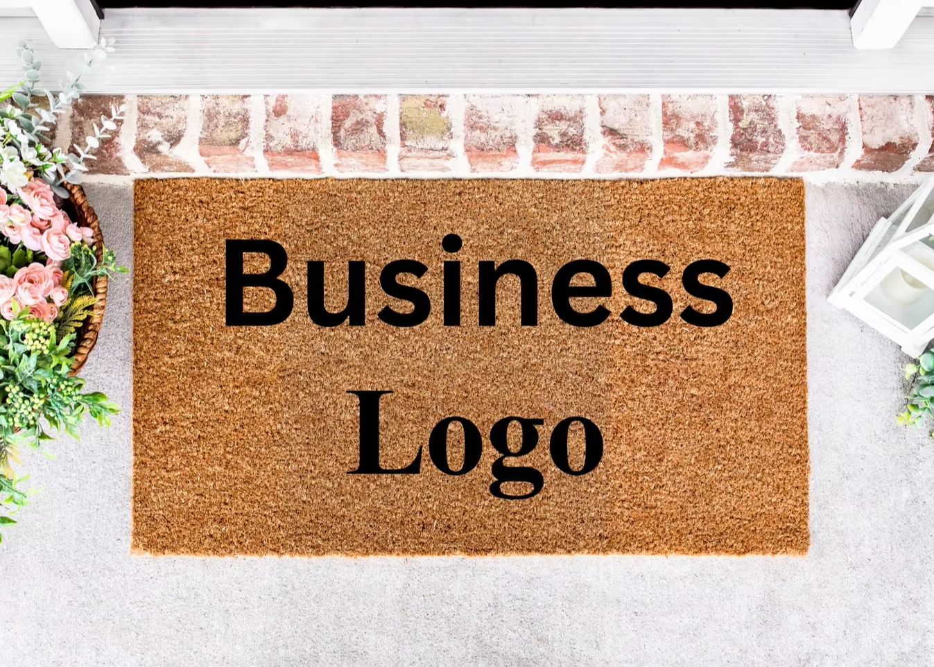 Home Textiles Logo - Dywanik z własnym tekstem, wycieraczka z