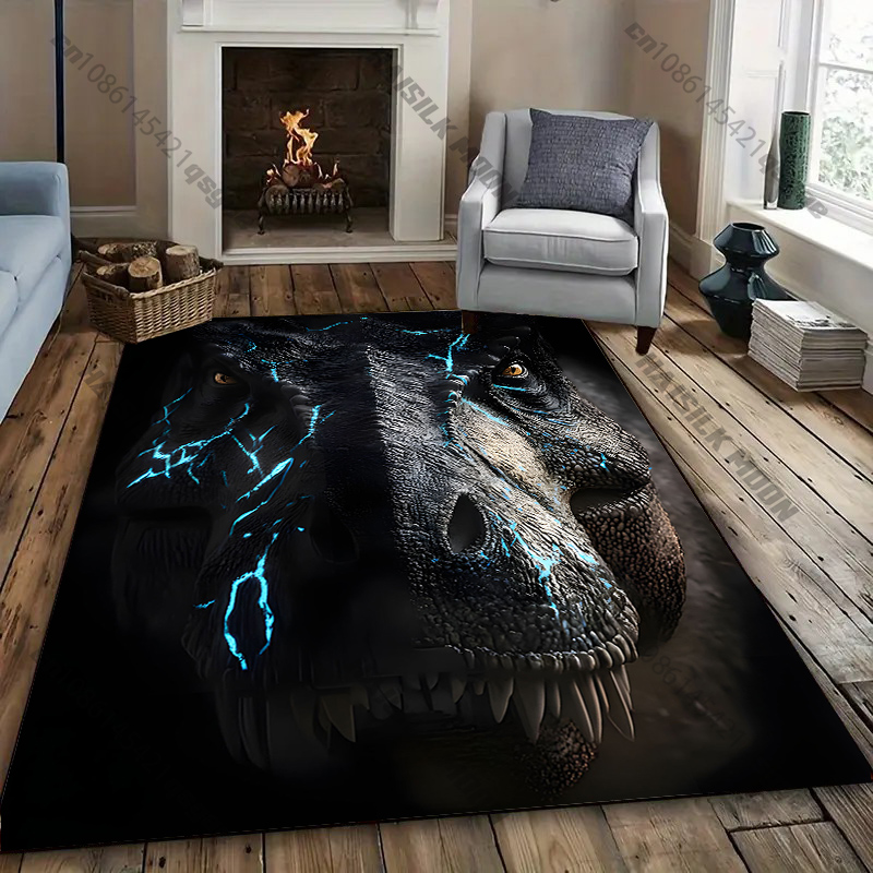 Luxury Home Textiles Usa - Dywan dekoracyjny z motywem wrogańcych dinozaurów,