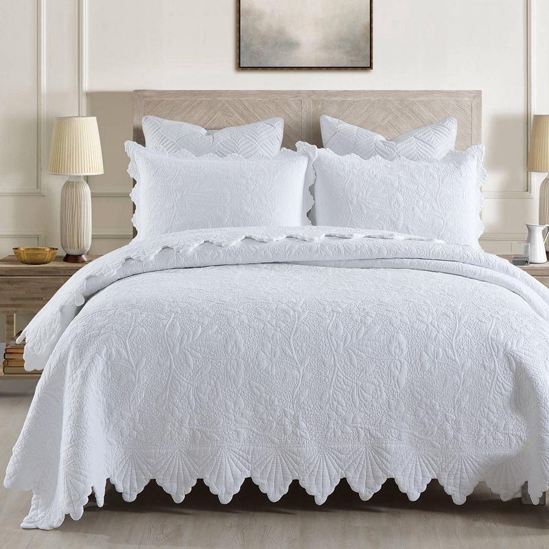 Linum Home Textiles - Pikowane bawełniana narzuta na łóżku letni