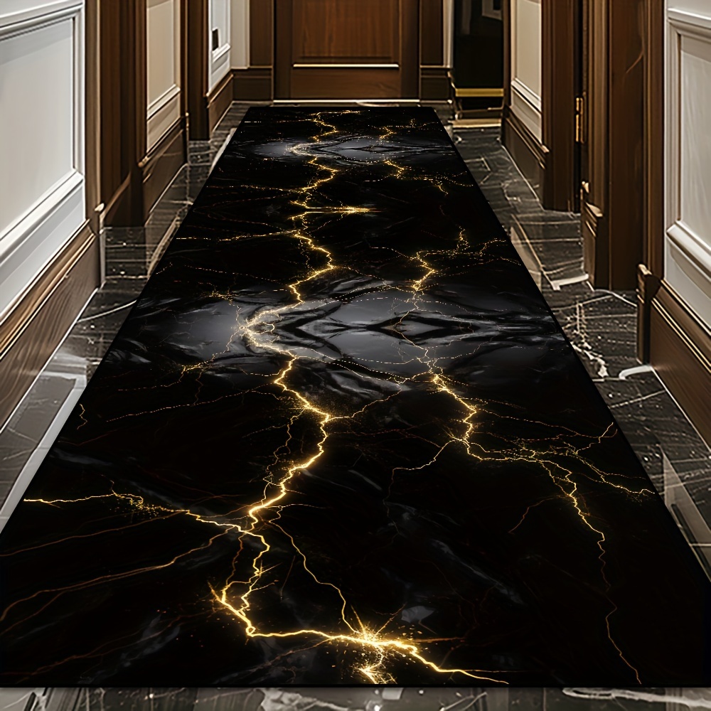 Luxury Home Textiles Usa - Dywan VIKAMA Light Luxury Czarno-Złoty z