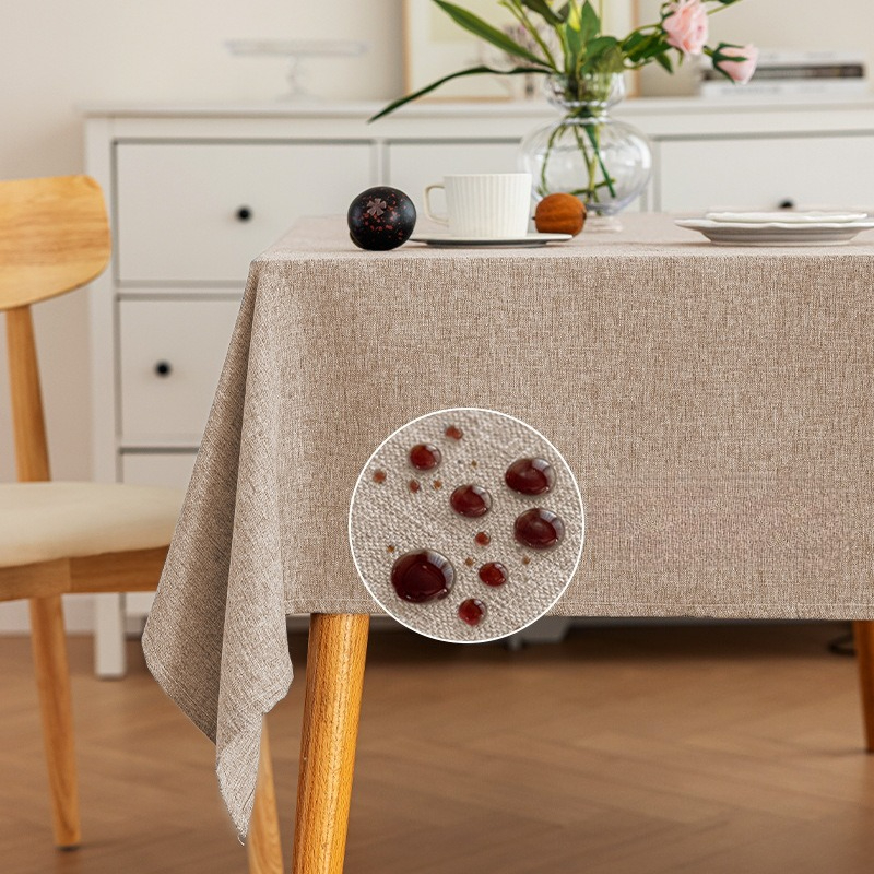 Linum Home Textiles - Prostokątny wodoodporny, olejoodporny obrus z bawełny
