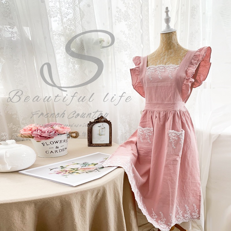 Linum Home Textiles - Fartuch do użytku domowego, bawełniano-lniany, sukienka,