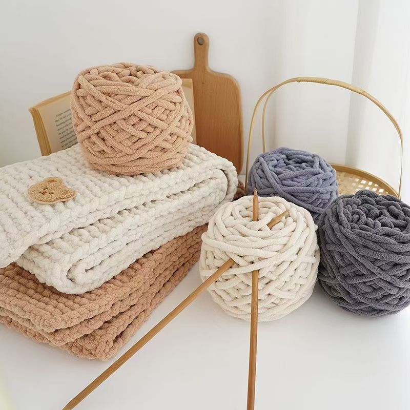 3PCS 300g Szenil Knitting Yarn – Wool Blanket Herringbone recenzja i cena