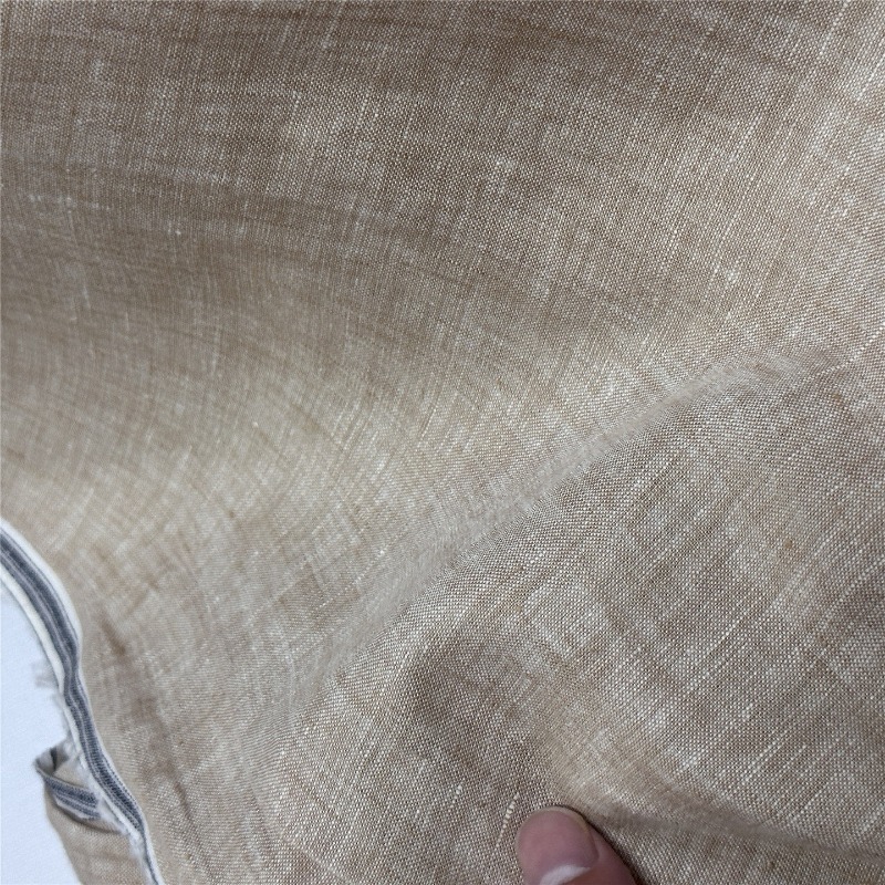 Jasnobrązowa, czysta lniana tk – Linum Home Textiles recenzja i cena