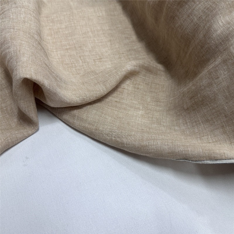 Jasnobrązowa, czysta lniana tk – Linum Home Textiles recenzja i cena