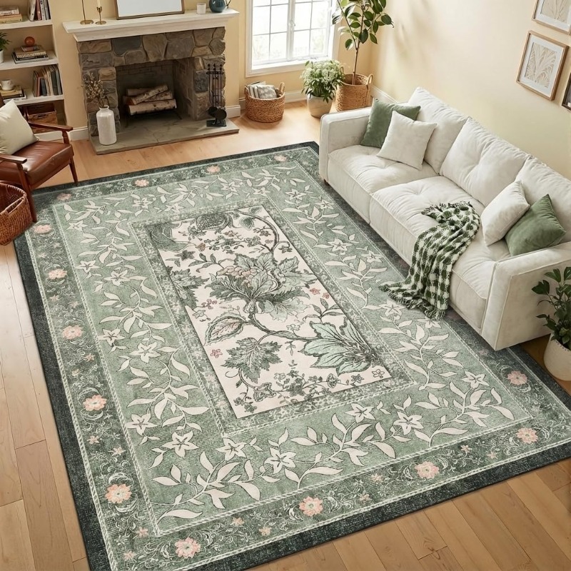 Dywan z retro motywem roślinny – Home Textiles Online recenzja i cena
