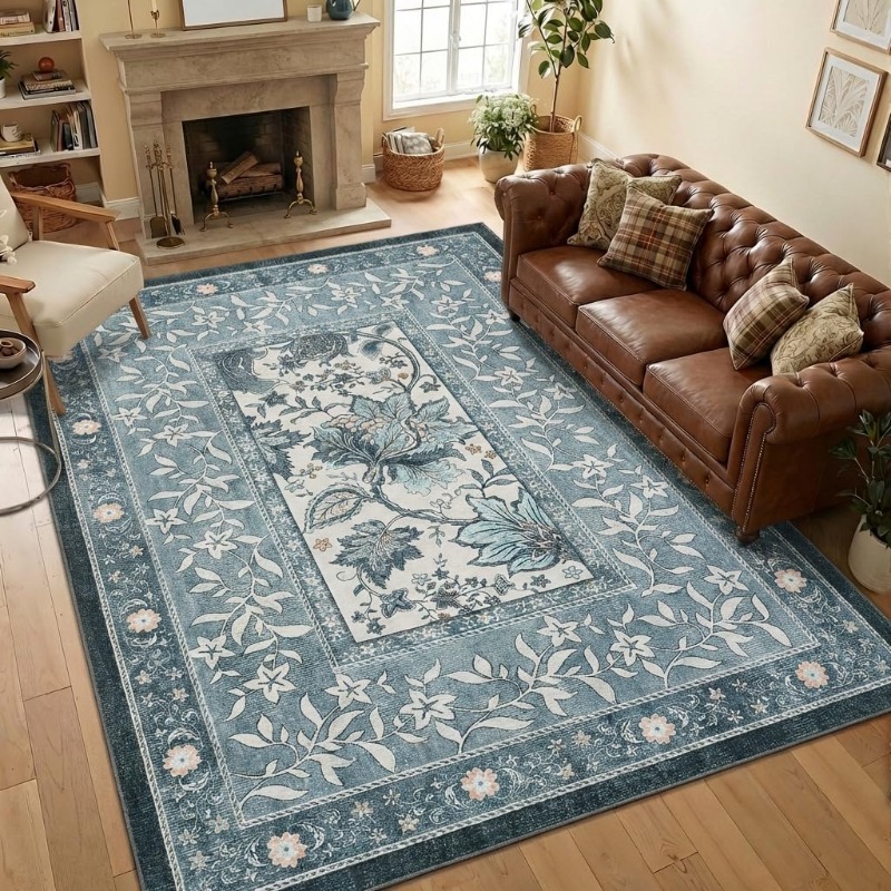 Dywan z retro motywem roślinny – Home Textiles Online recenzja i cena