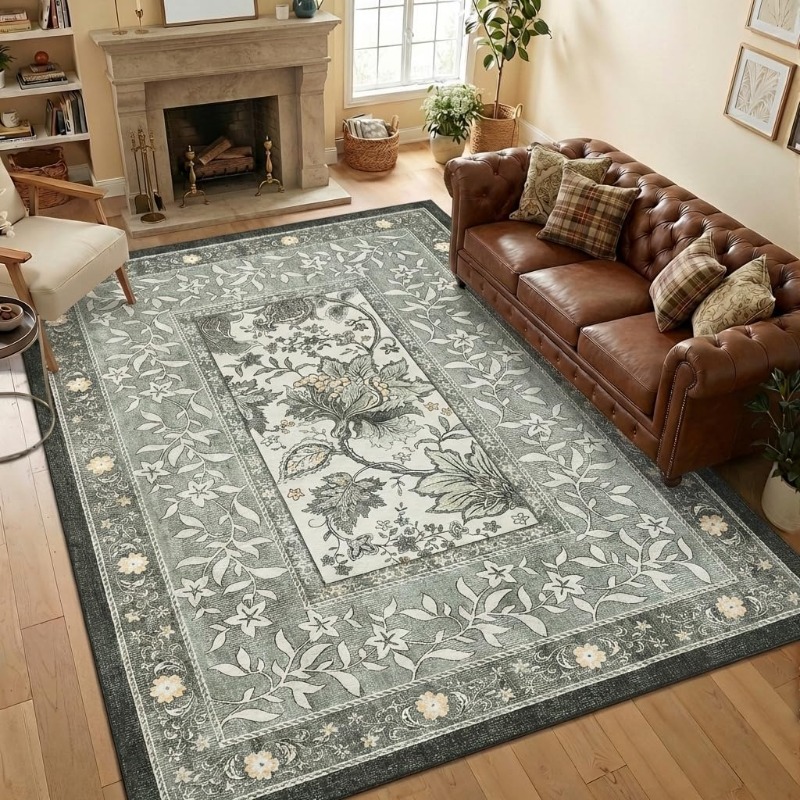 Dywan z retro motywem roślinny – Home Textiles Online recenzja i cena