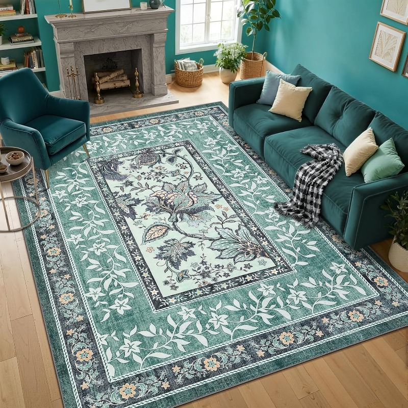 Dywan z retro motywem roślinny – Home Textiles Online recenzja i cena